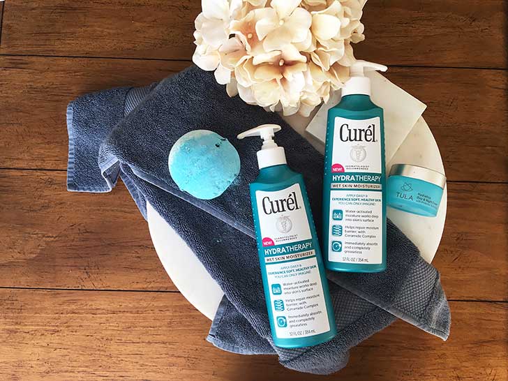 benefits of using a wet skin moisturizer curel hydra therapy review