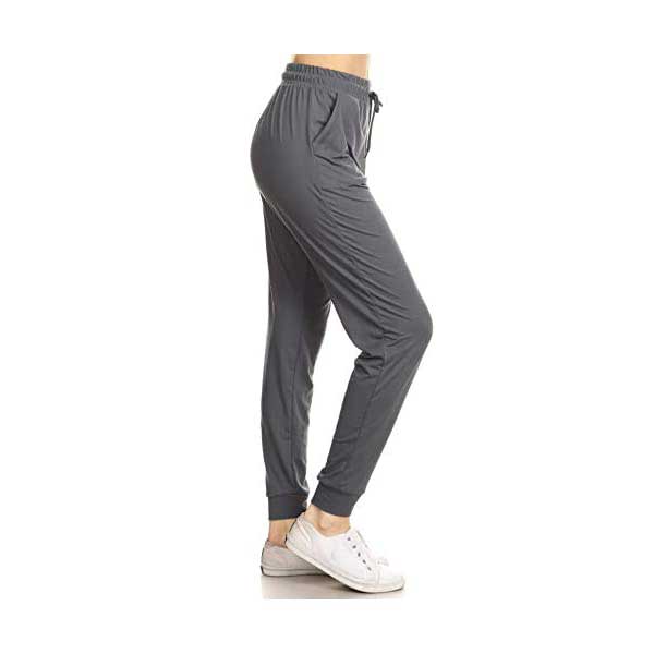  Leggings Depot Womens Relaxed Fit Jogger Pants - Track Cuff  Sweatpants