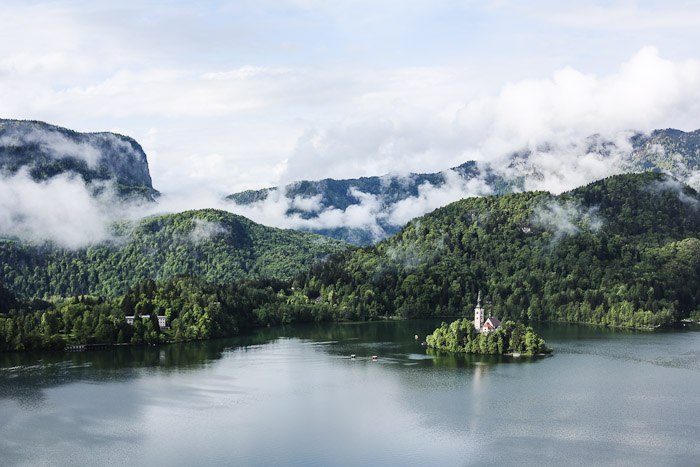 Eastern Europe Lake Bled Travel Tourist Scenic Hiking Church Island