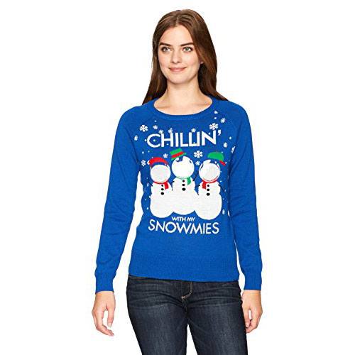 Chilling With My Snowmies Sweatshirt Funny Unisex sweater Christmas Sweatshirt Cute snowman gifts decoration red black green shirt