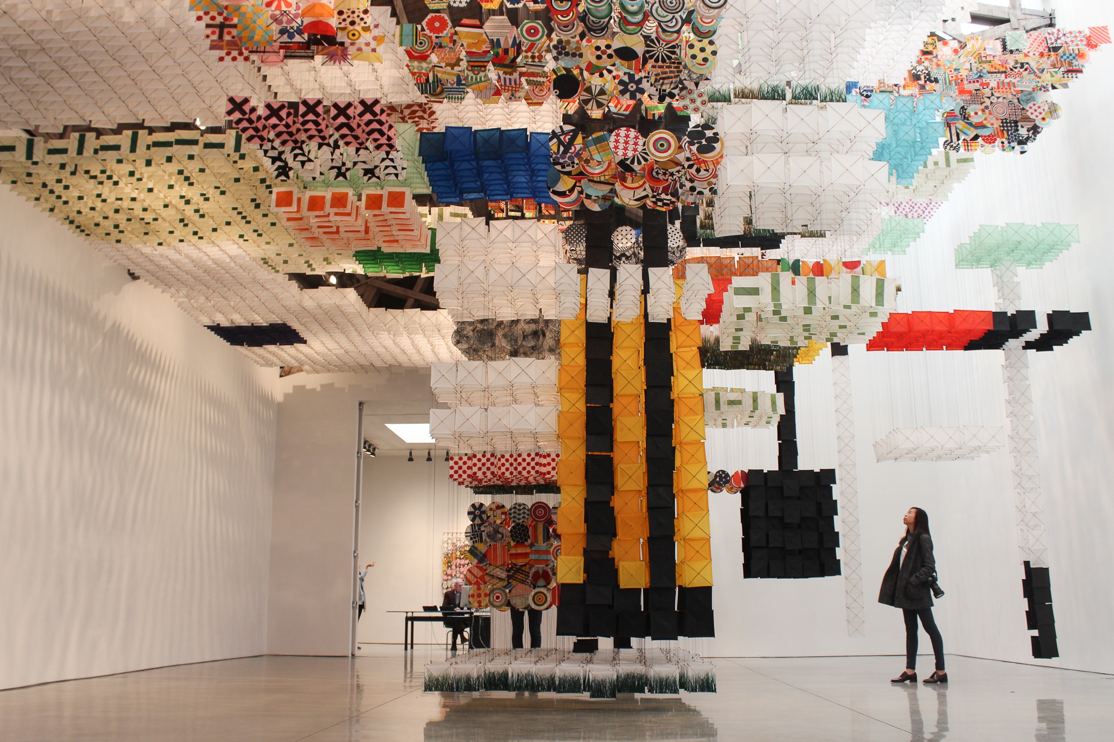 Jacob Hashimoto Sky Farm Fortress Mary Boone gallery Chelsea Galleries art artist kite installation shershegoes.com sher she goes