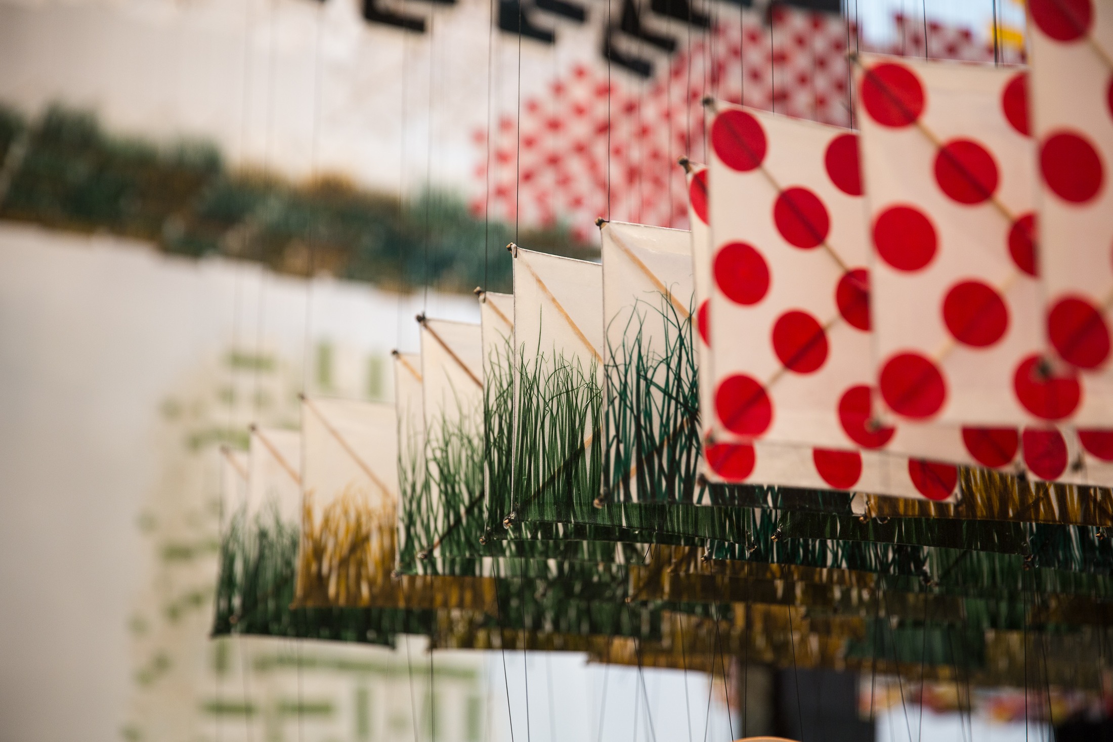 Jacob Hashimoto Sky Farm Fortress Mary Boone gallery Chelsea Galleries art artist kite installation shershegoes.com sher she goes