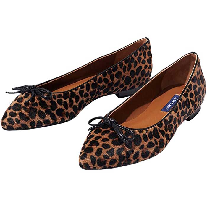 Ladies leopard 2024 print flats