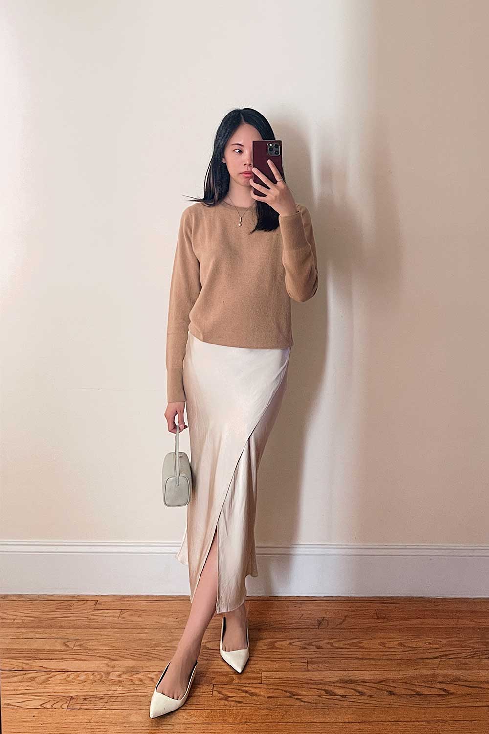 Ways To Wear Zara High Waist Trousers with Lily Silk