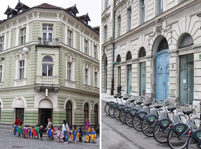 Eastern Europe Travel Tourist City Architecture Blue Bikes Kids