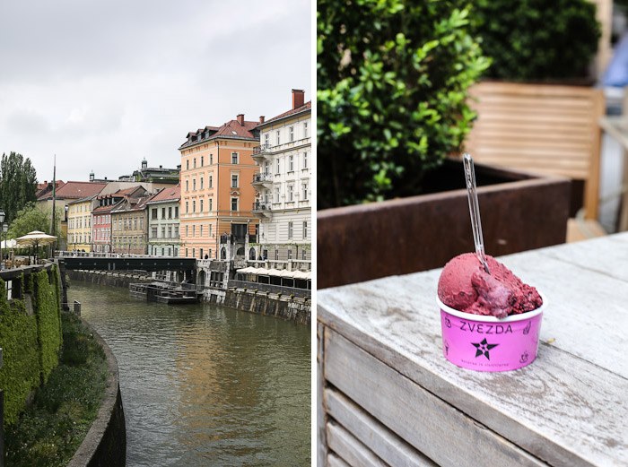 Eastern Europe Travel Tourist City Architecture Houses River Walk Gelato Ice Cream Raspberry