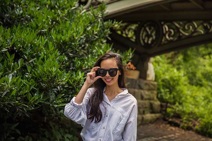 Oversized-White-Button-Down-with-Black-Mini-Skirt