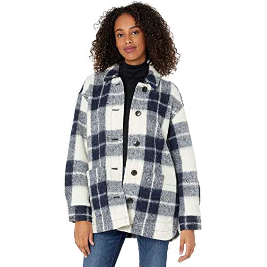 long plaid womens jacket