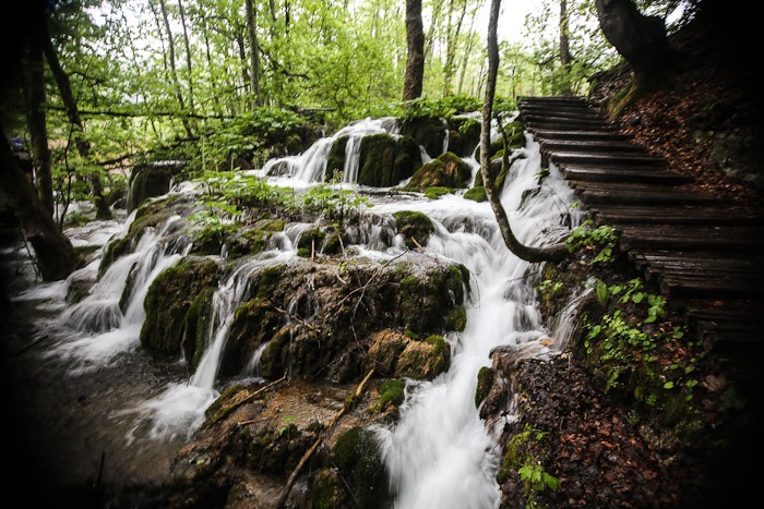 Eastern Europe Croatia Tourist Travel Hiking Hike Trail Waterfall Scenic