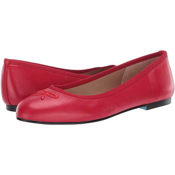 Womens red ballet flat 2024 shoes