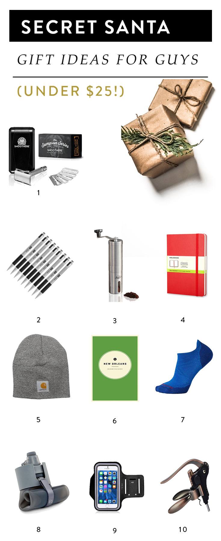 27+ Secret Santa Gift Ideas for Guys (Under $25!)