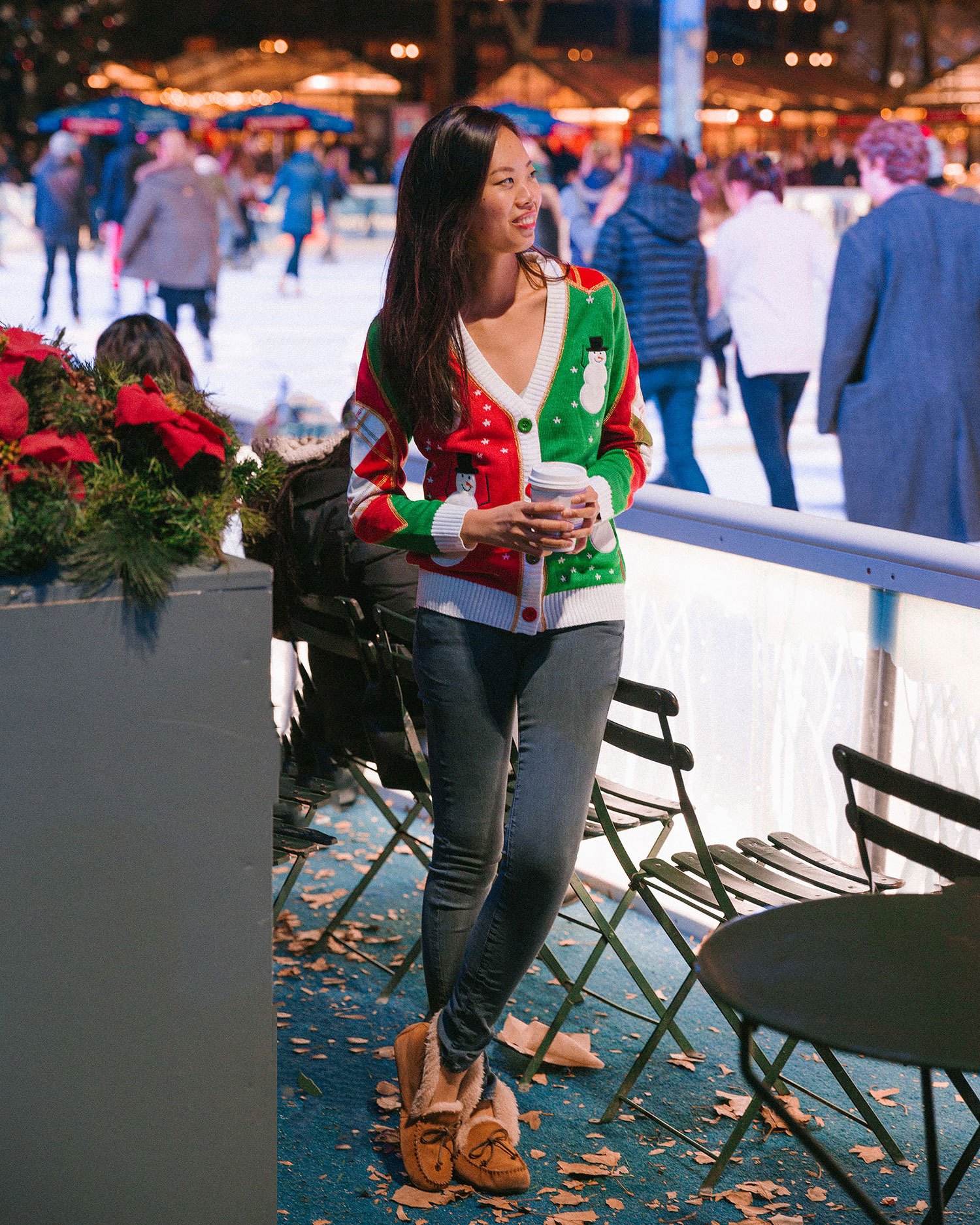 Ugly Christmas Sweater Snowmen Cardigan