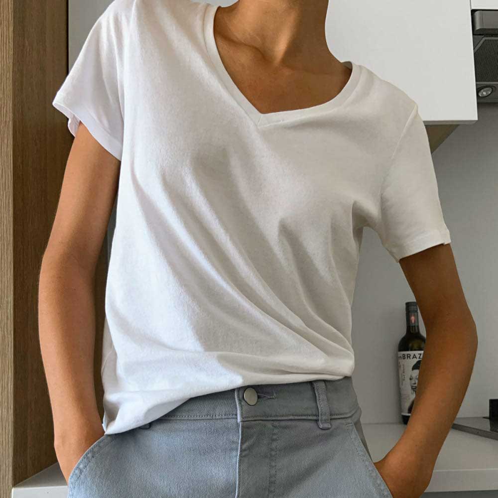 white thin t shirt