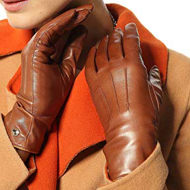 Womens insulated cheap leather gloves