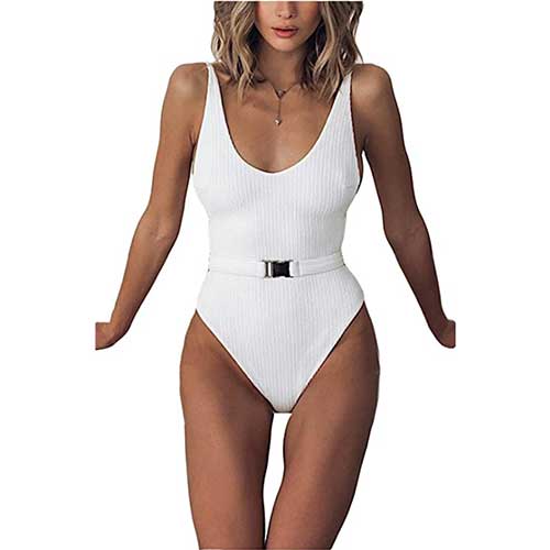 White whole best sale piece bathing suits