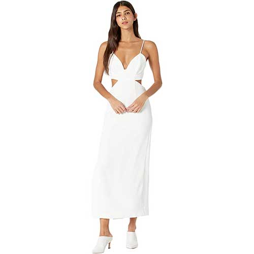 bardot-white-midi-dress-with-cutouts