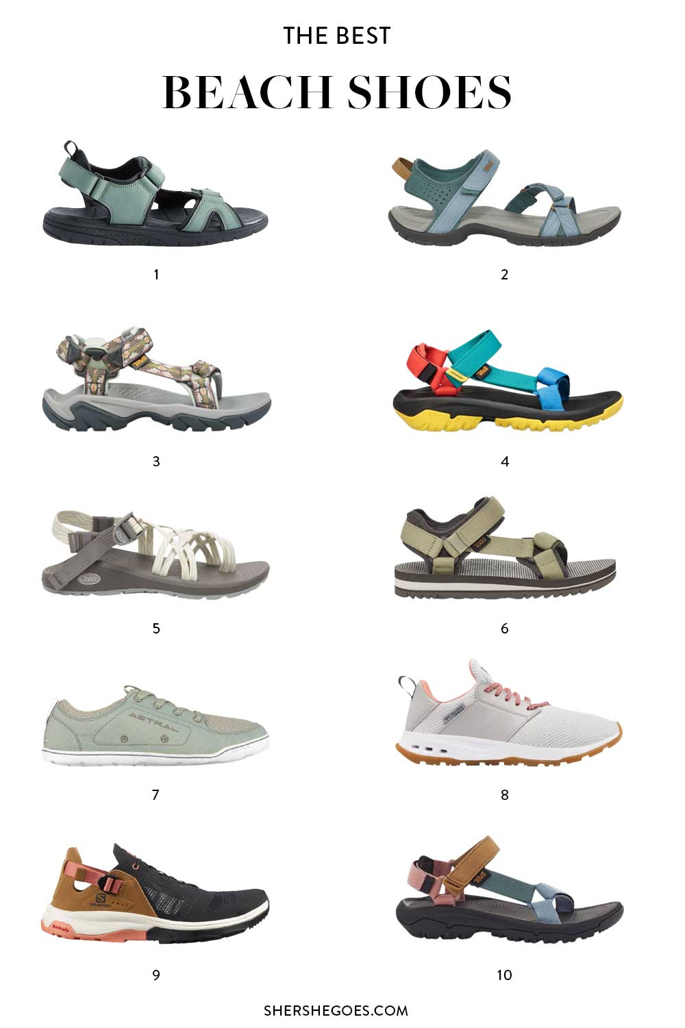 Beach hot sale shoe brands