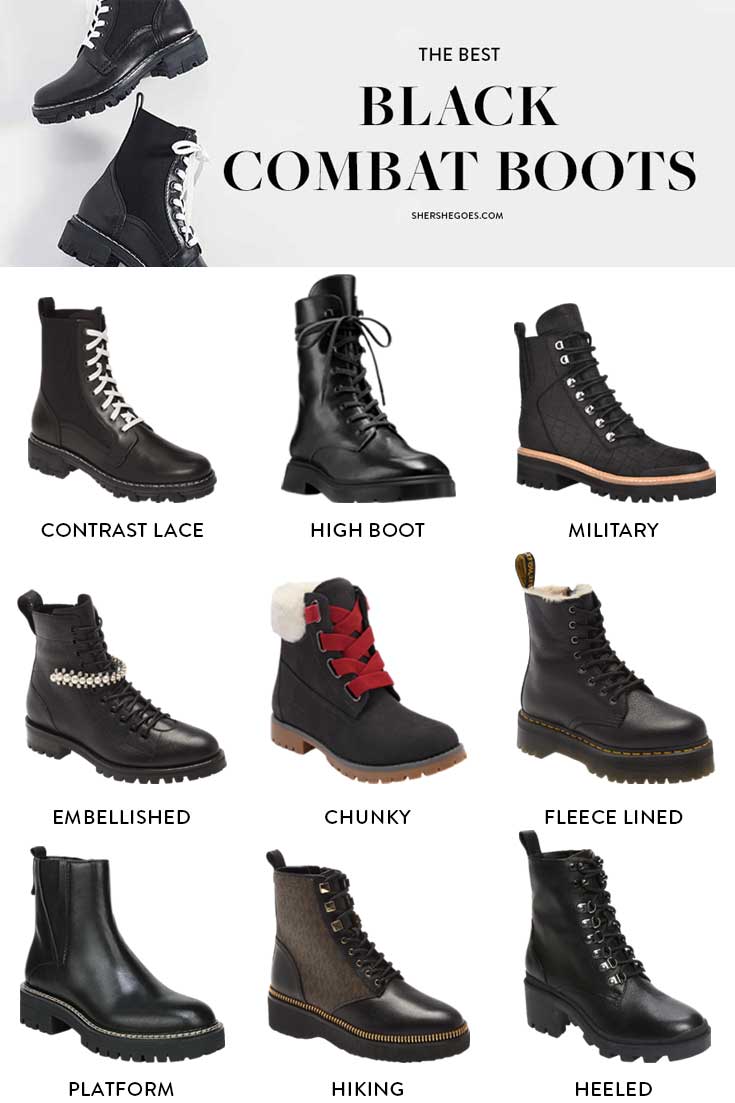 black combat boots dsw