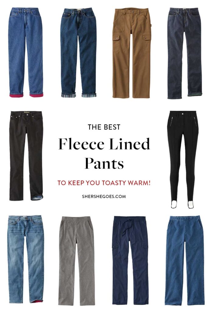 ladies fleece lined pants