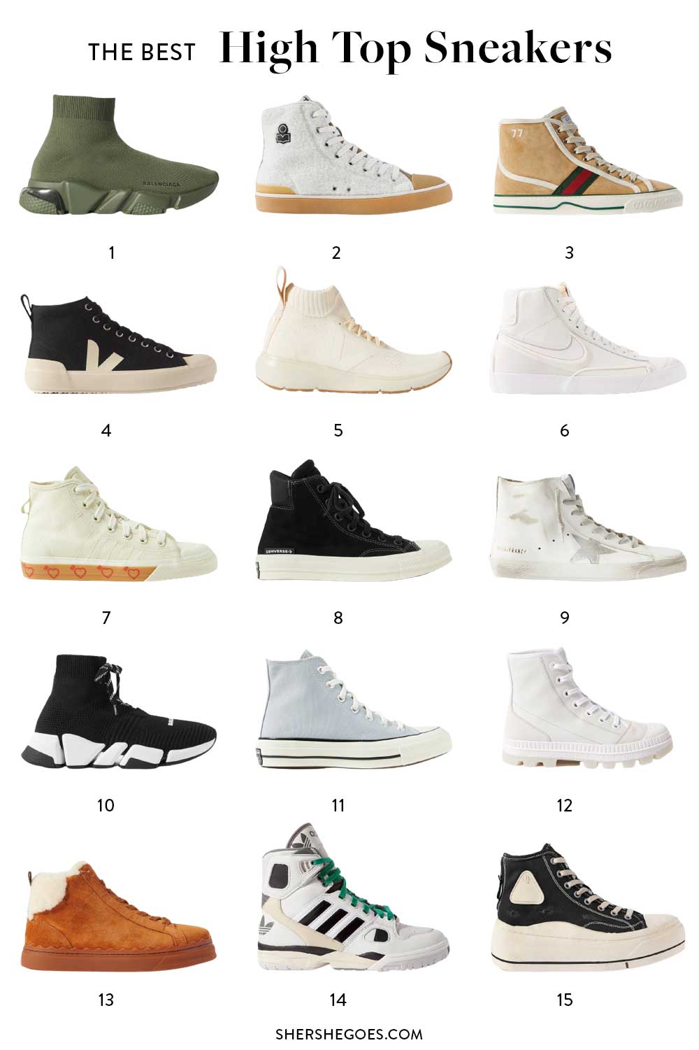 Popular high 2025 top sneakers