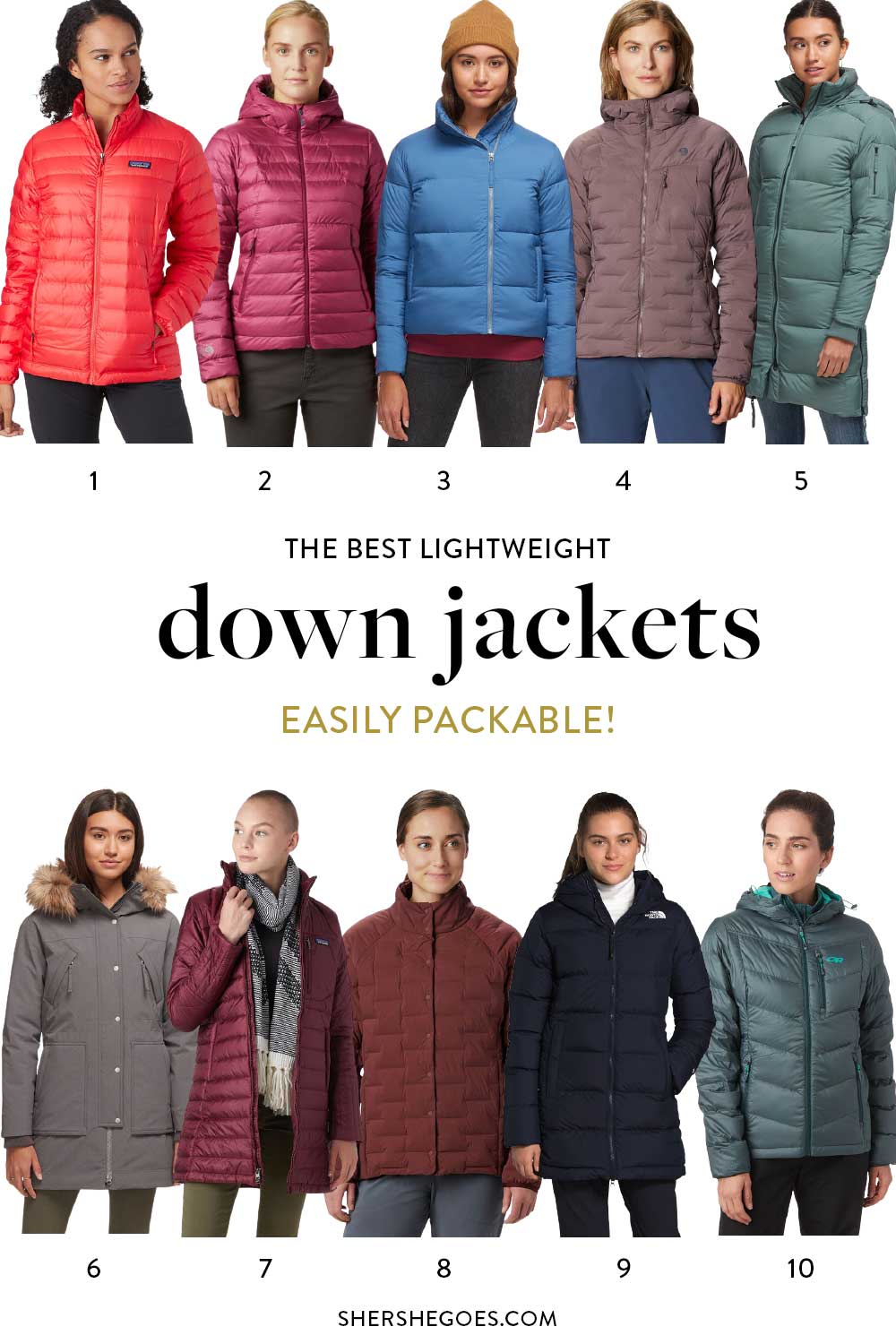 Best packable clearance down coat womens