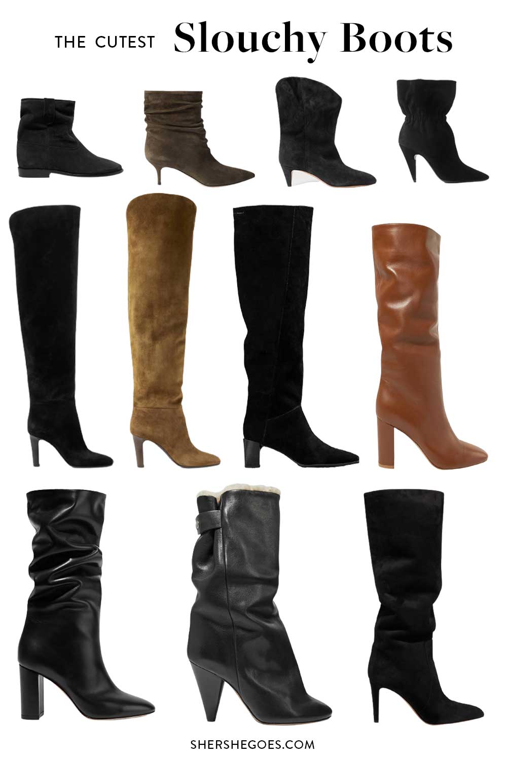 Long store slouch boots