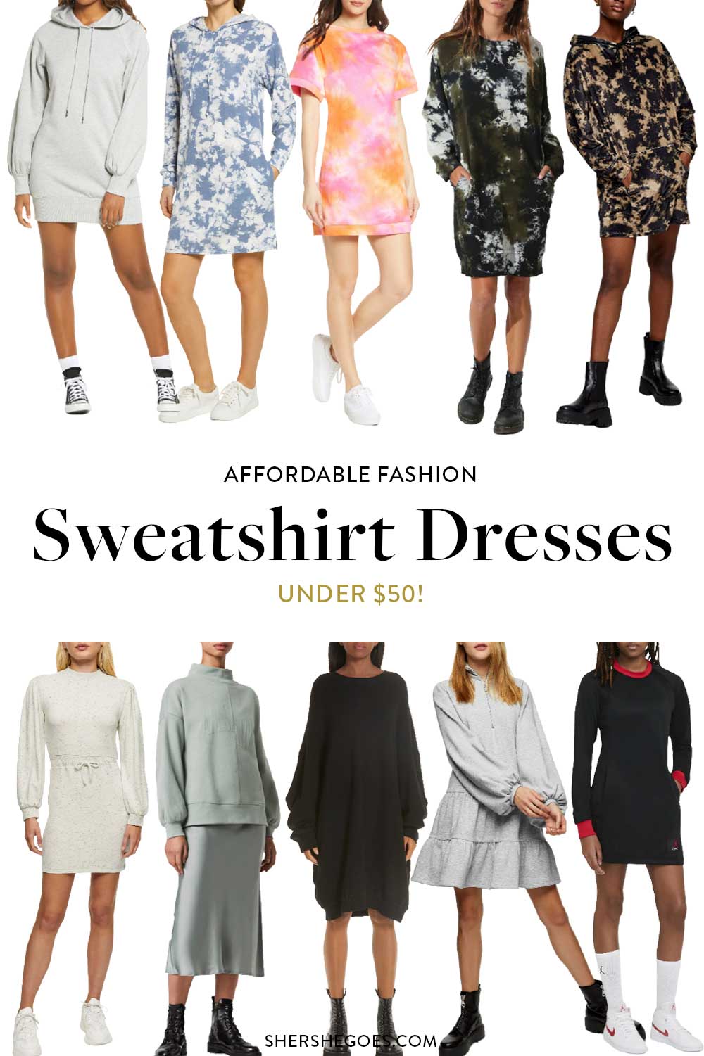 How To Style a Sweatshirt Dress - StyledJen