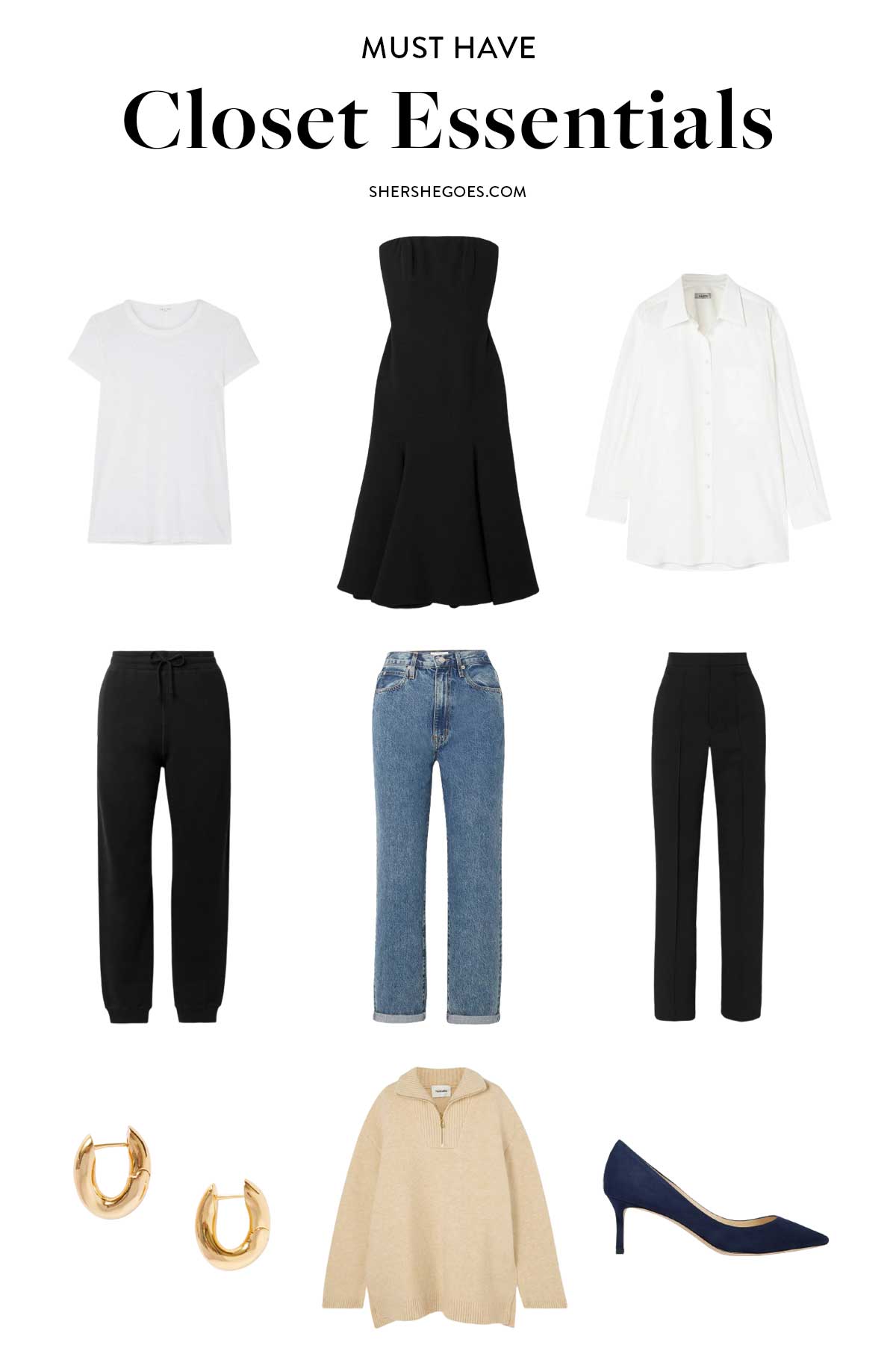 15 BASIC WARDROBE ESSENTIALS, TRY ON CLOTHING, SHOES