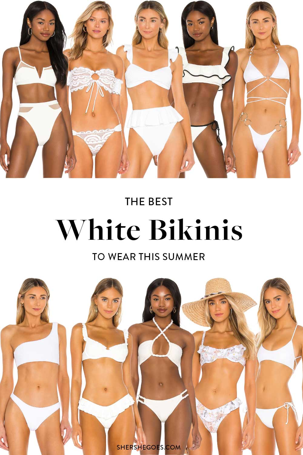 Cute white bikinis online