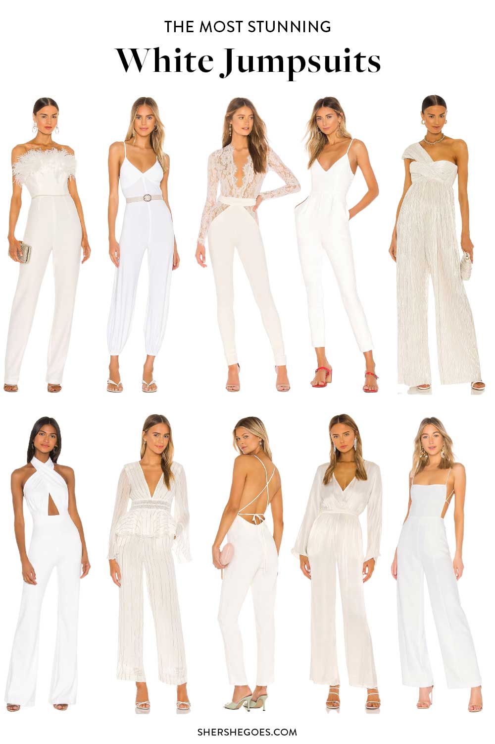 White Bridal Jumpsuits