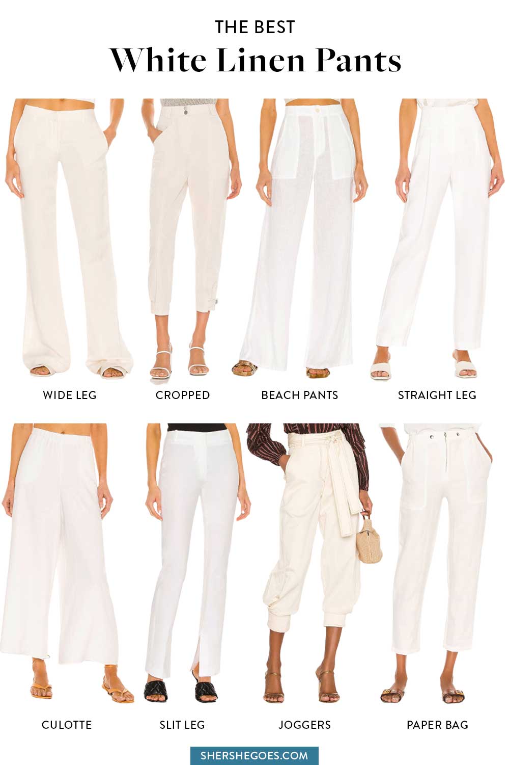 white beach pants womens