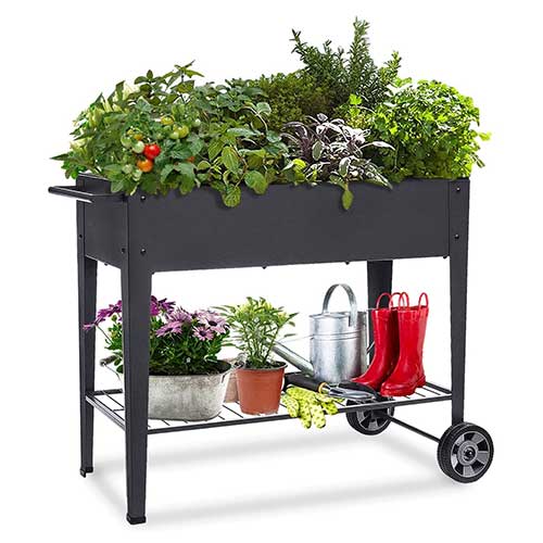 black-planter-bar-cart-with-wheels