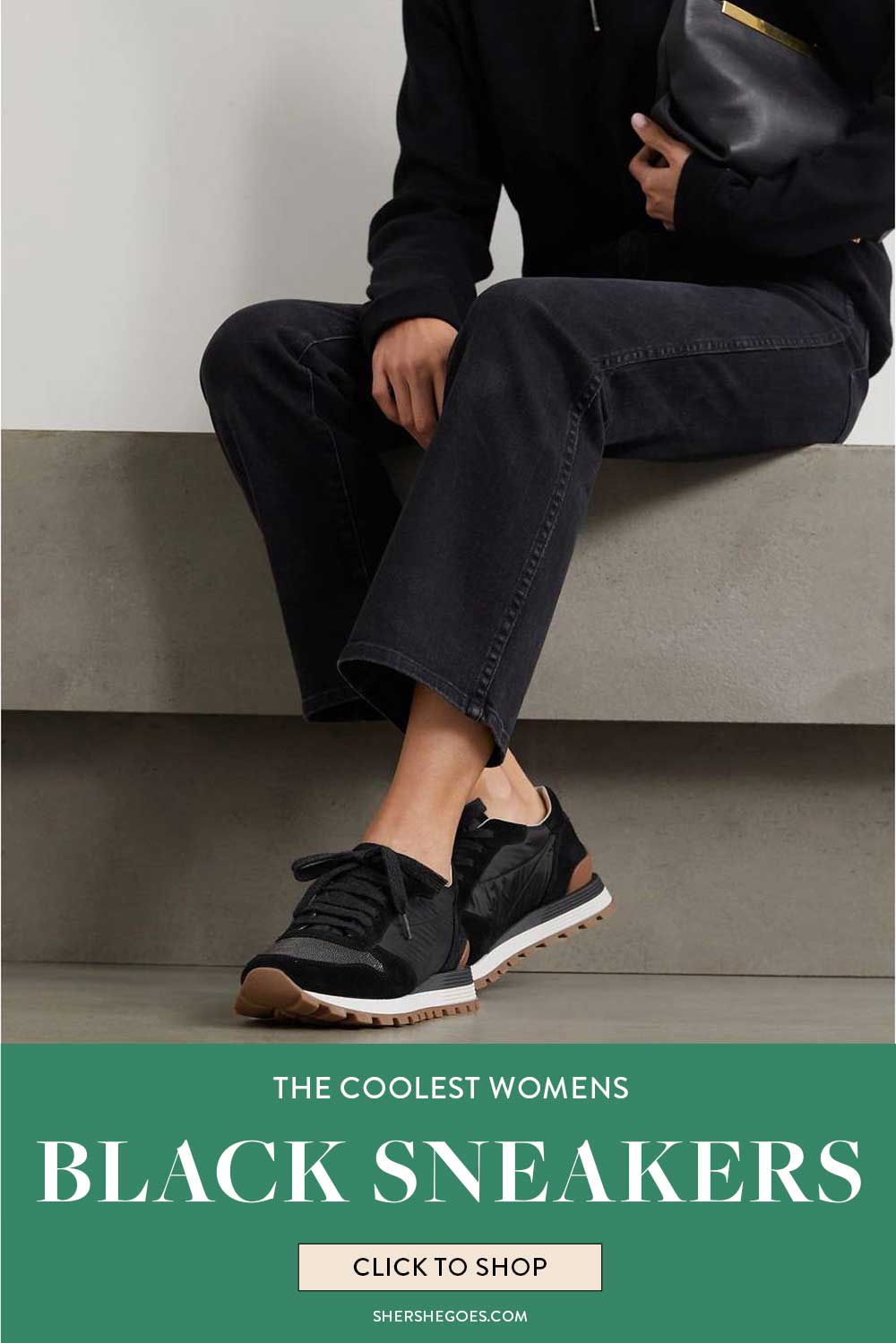 womens solid black sneakers