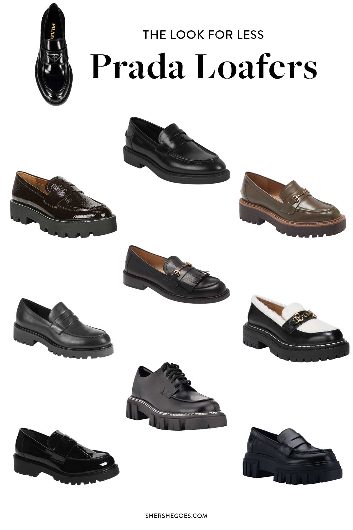 logo platform loafer prada