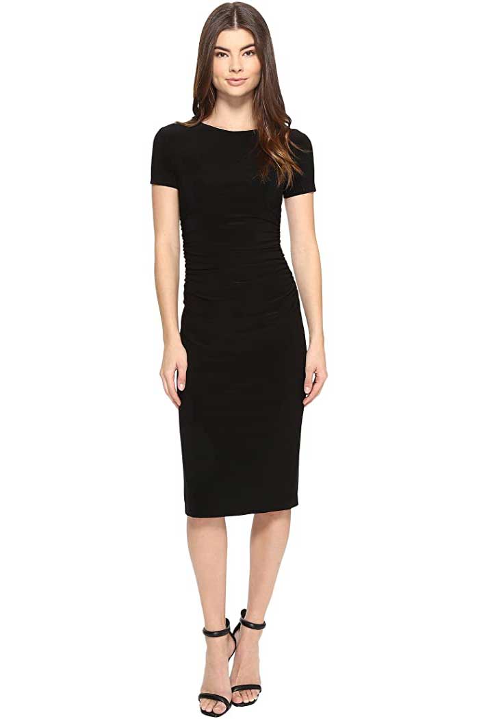 Buy Veni Vidi Vici Black Ruched Bodycon Dress - Dresses for Women 10054821  | Myntra