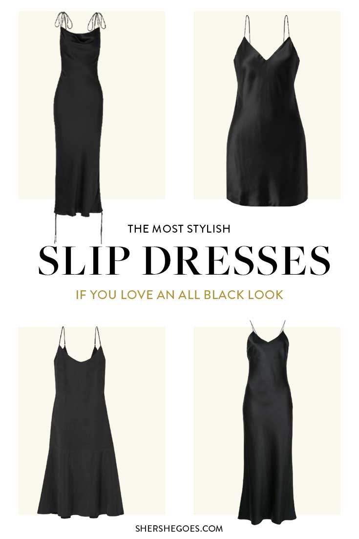 black-slick-dresses