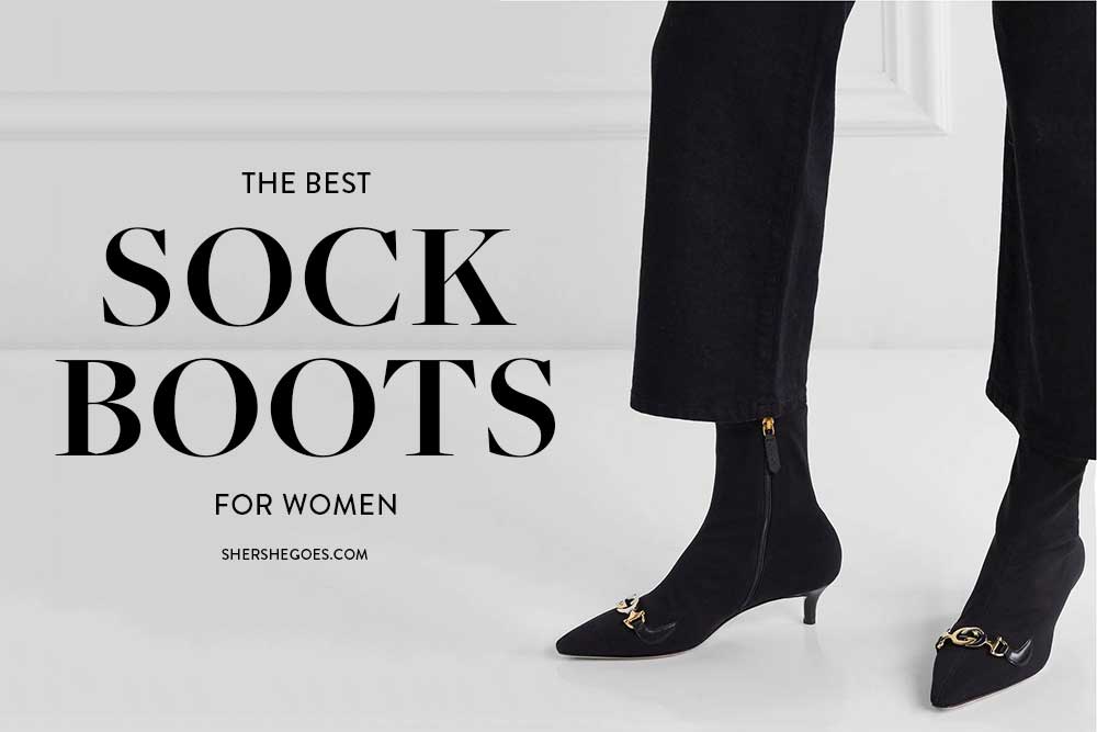 Low heel black sock on sale boots