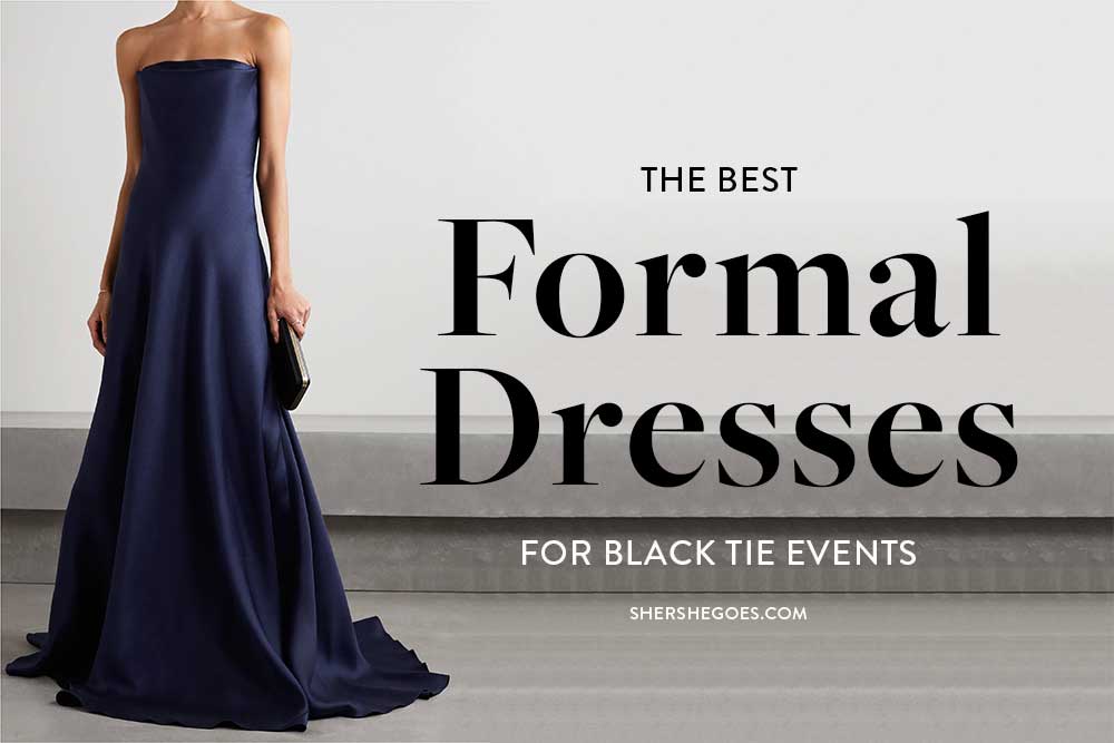 women's dress for black tie wedding