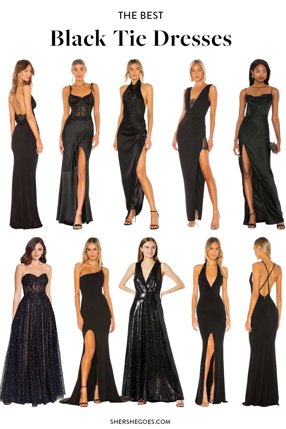 black tie event dresses