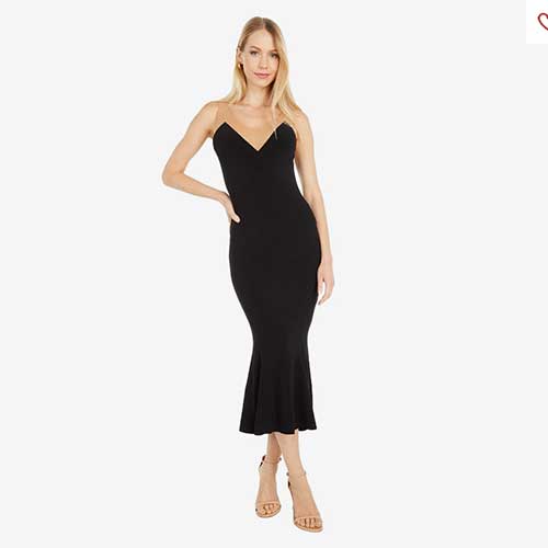 black-wedding-guest-midi-dress