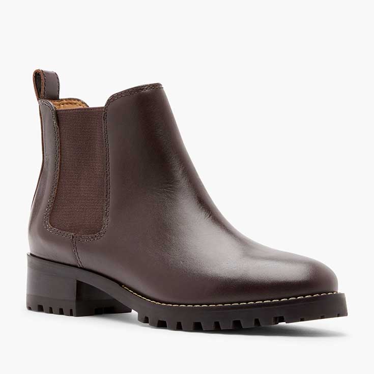 brown nappa chelsea ankle boots