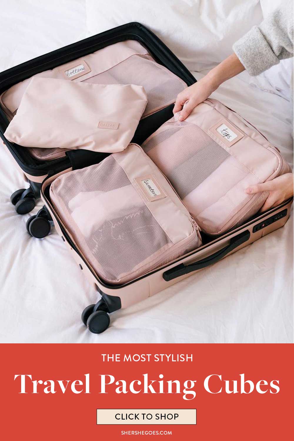 suitcase packing cubes