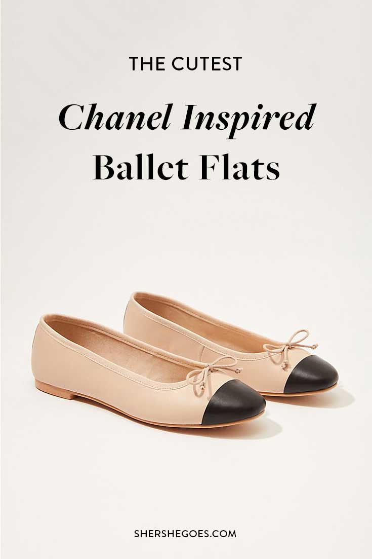 CHANEL, Shoes, Chanel Beige Flats Cc Black Leather Pearl Bow Ballerina  Flat Size 36