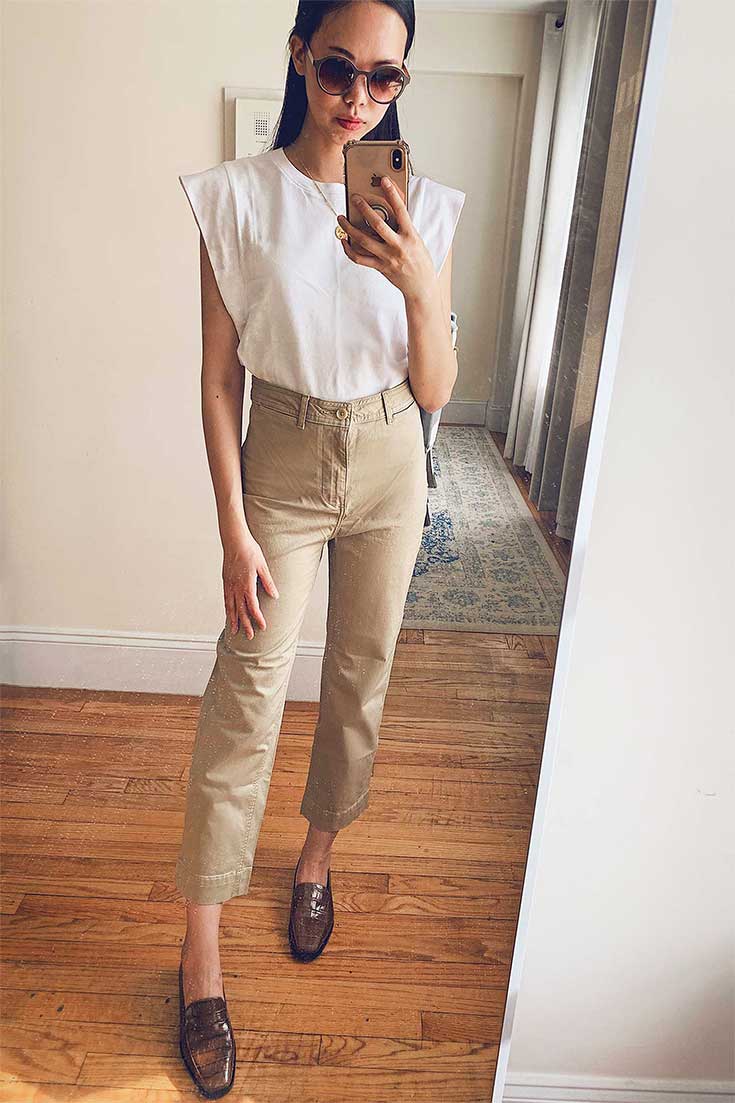 Everlane straight leg crop pant outlet review