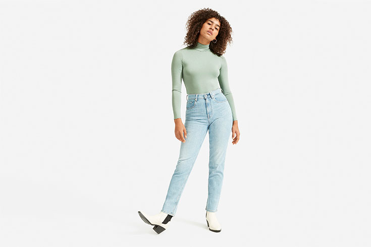 The Short-Sleeve Crew Neck Bodysuit Tapenade – Everlane