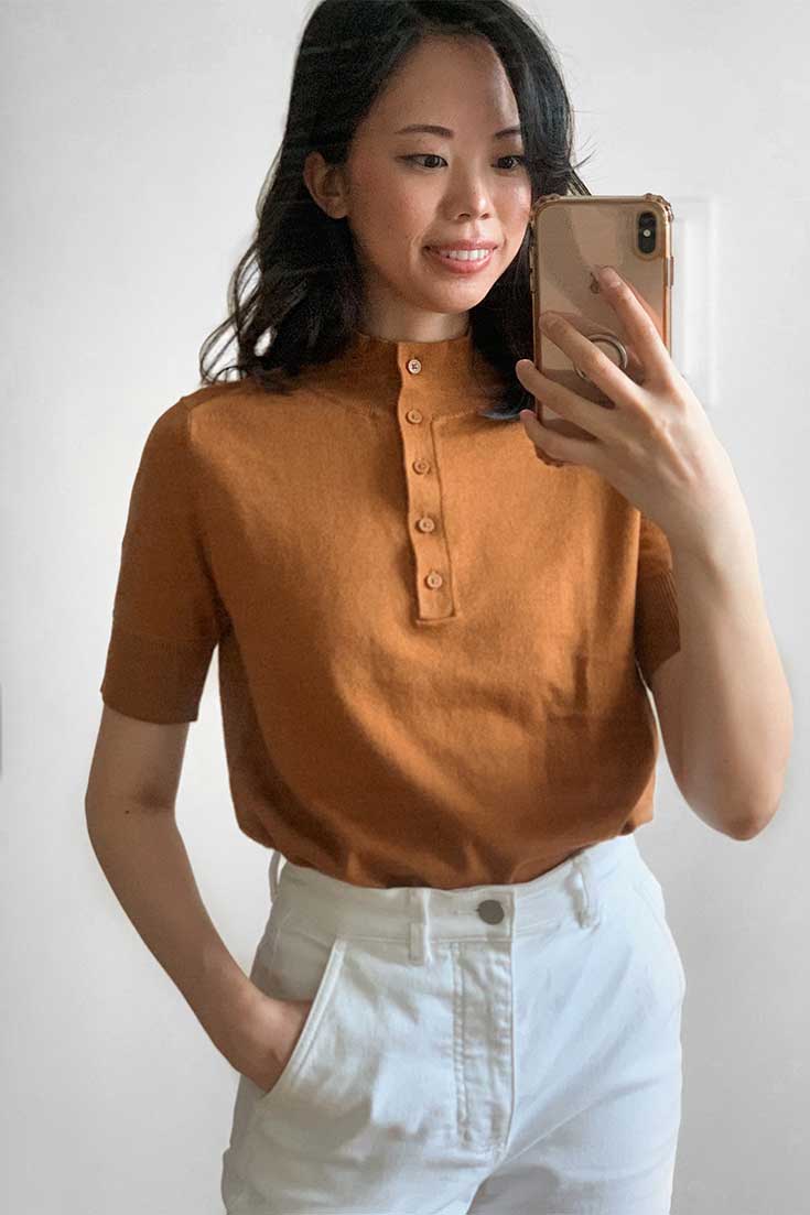 How to Style the Everlane Mockneck Shirt Review