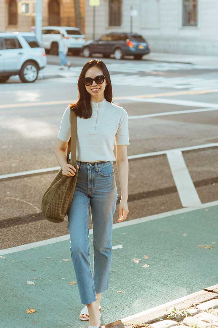 Everlane mock neck tee best sale