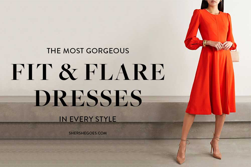 Fit and flare dress meaning sale