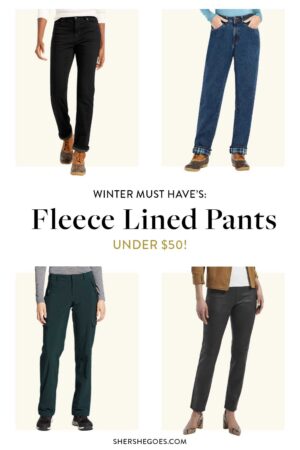 fleece lined jeans women's