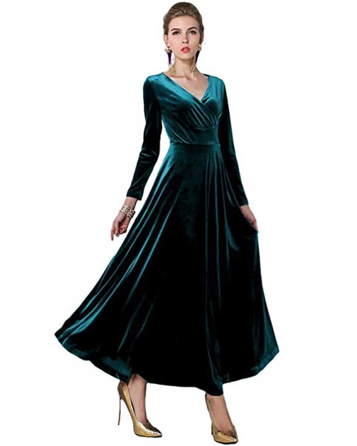 formal-velvet-dress-for-events